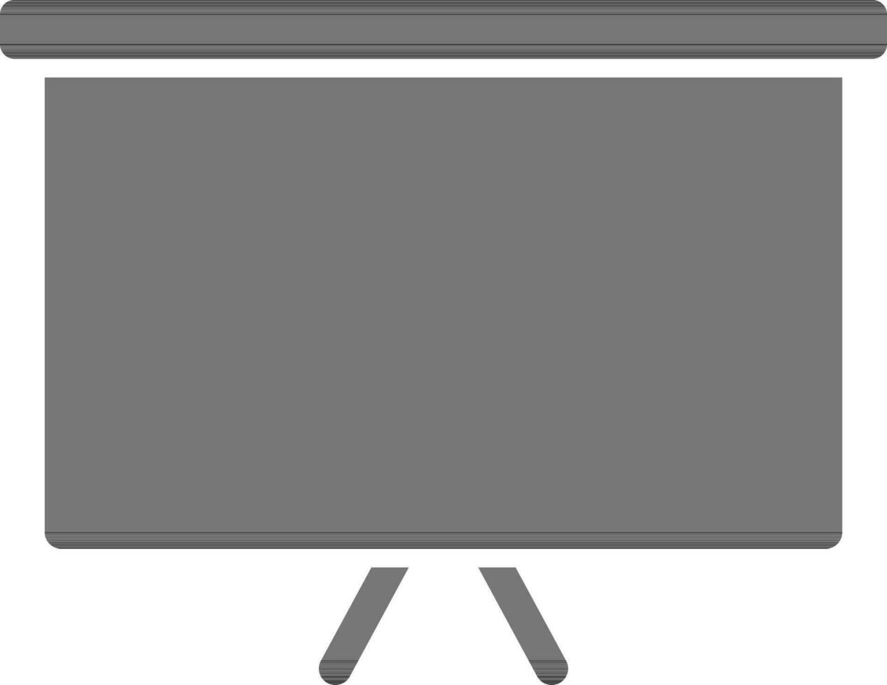 Canvas Stand Icon In black and white Color. vector