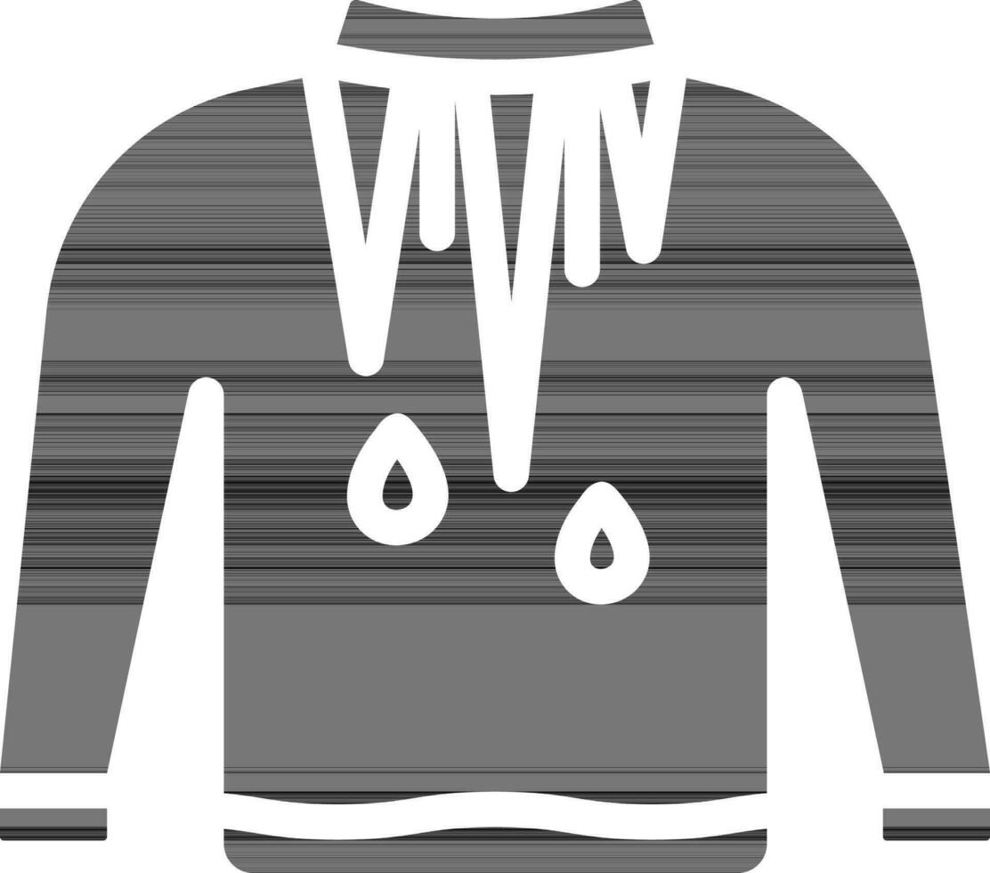 black and white Color Sweater Icon. vector