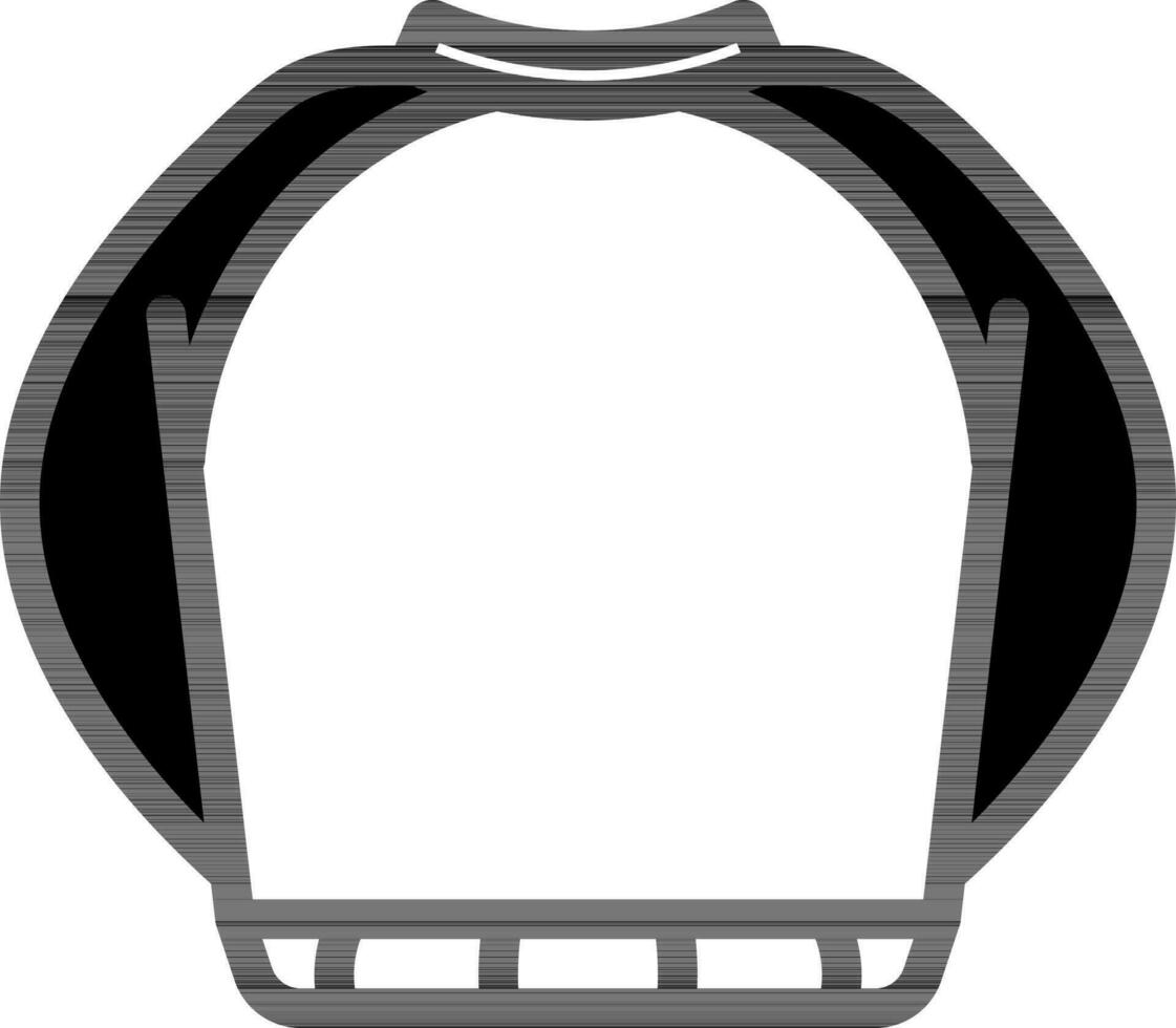 black and white Color Sweater Icon In Flat Style. vector