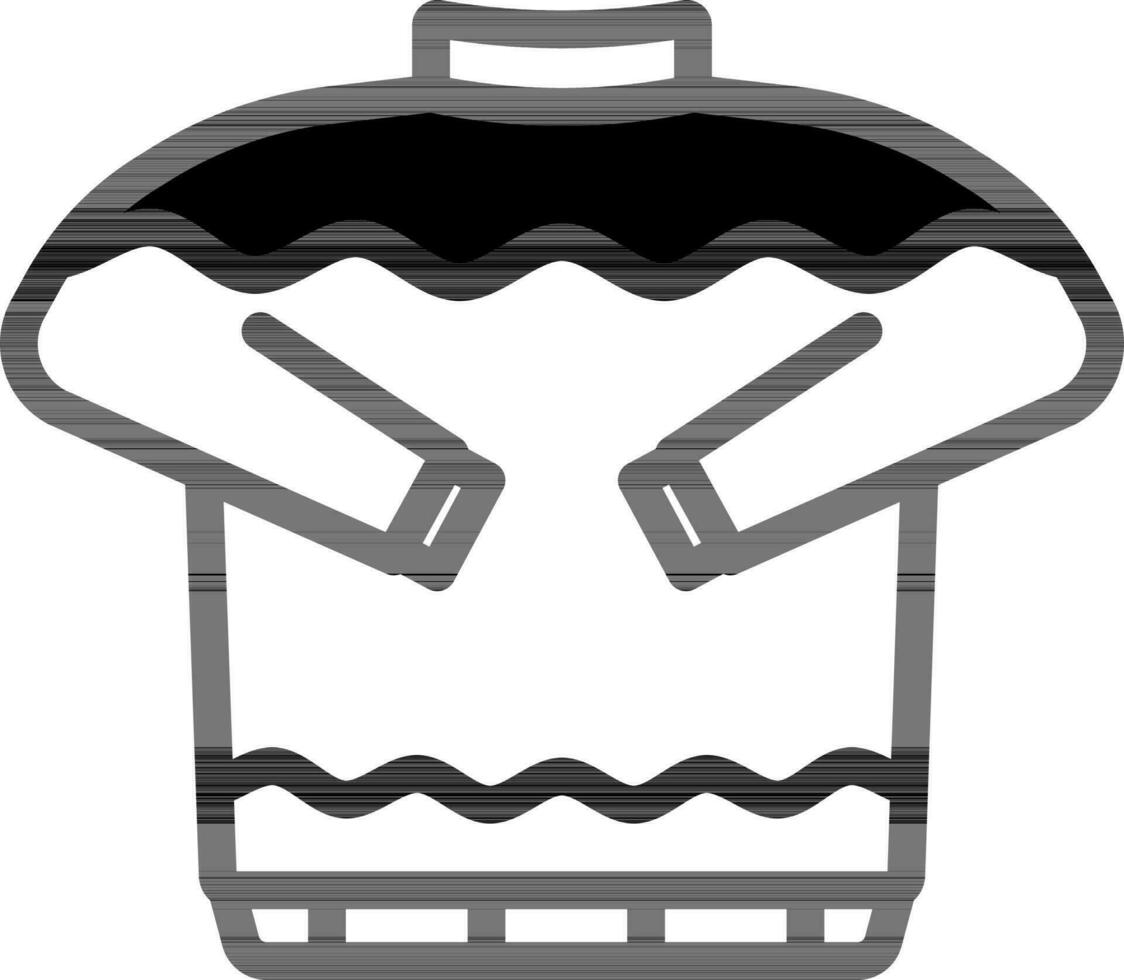 Sweater Icon In black and white Color. vector