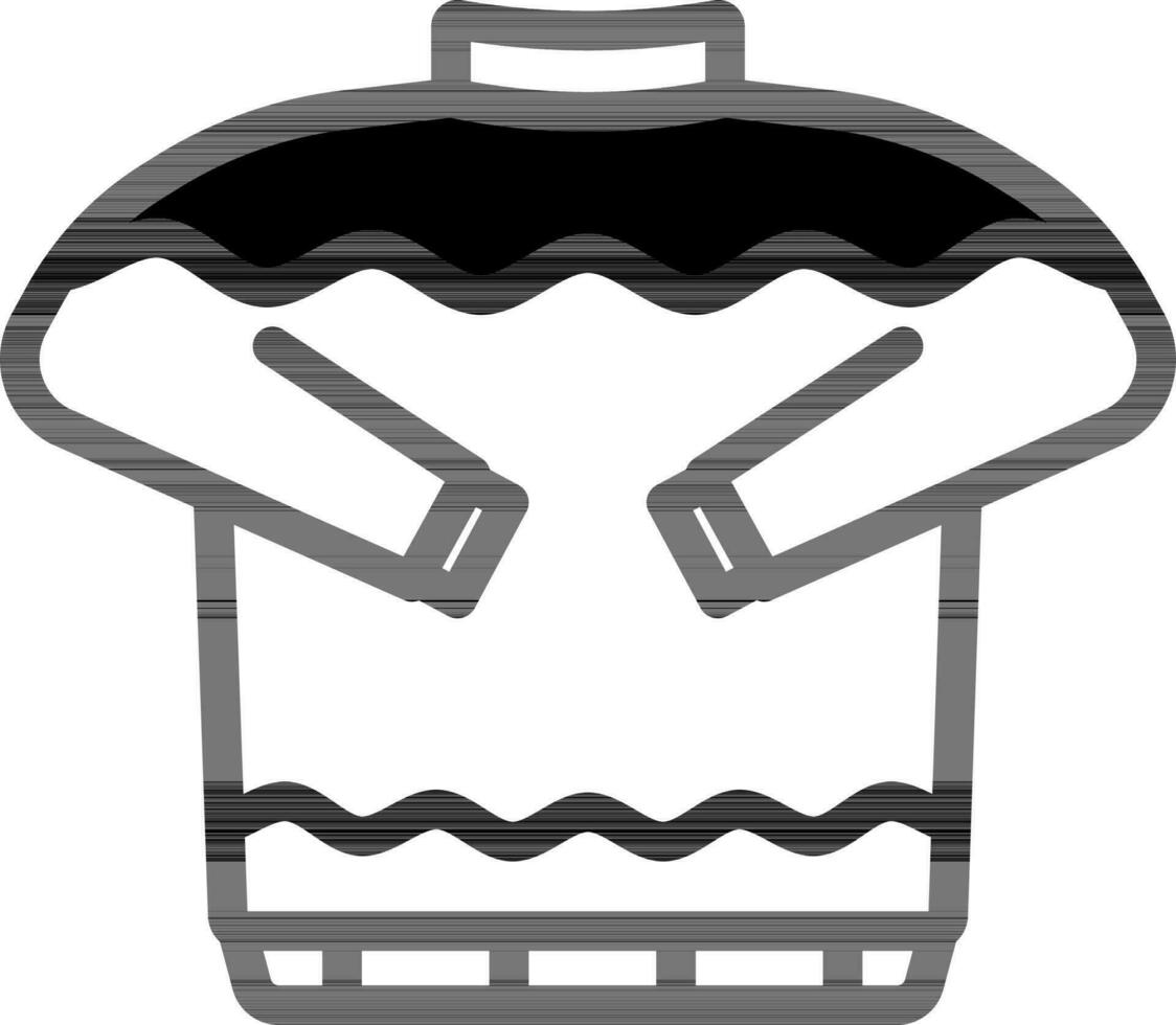 Sweater Icon In black and white Color. vector