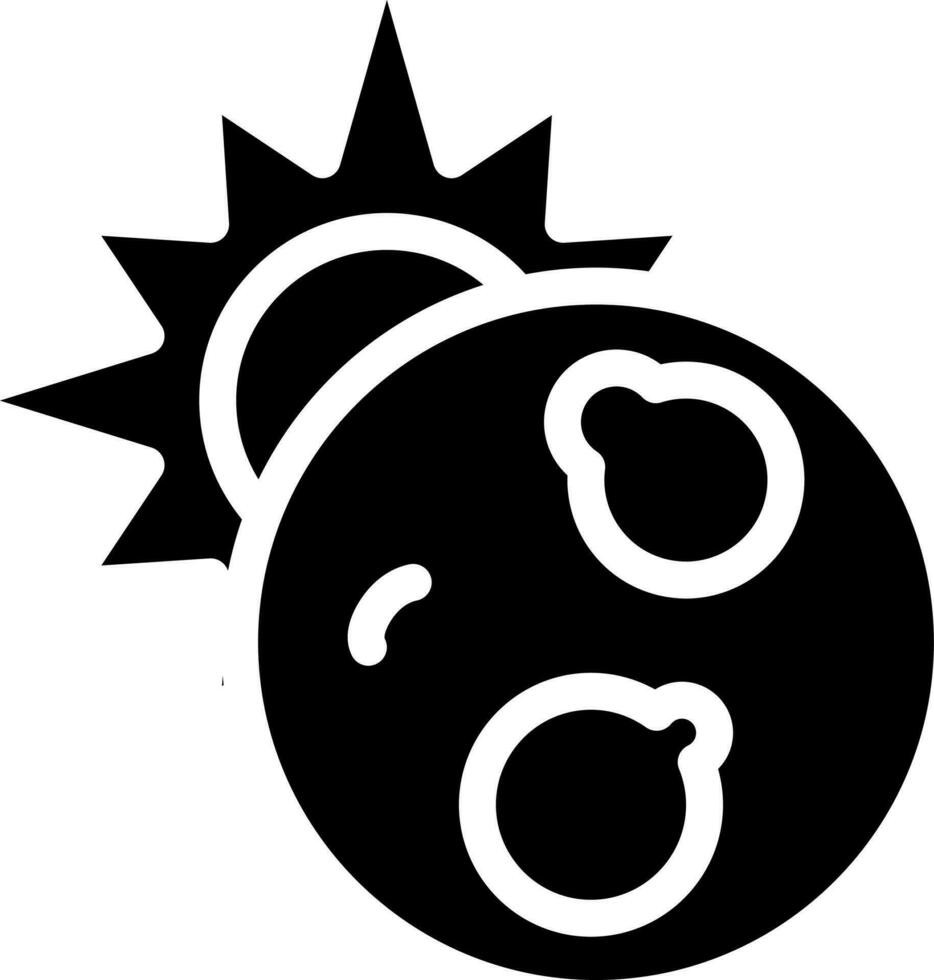 ilustración de eclipse icono en negro y blanco color. vector