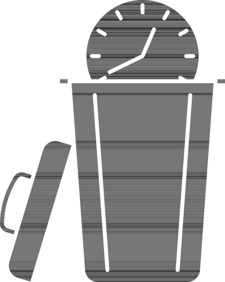 Time Waste Icon In Flat Style. vector