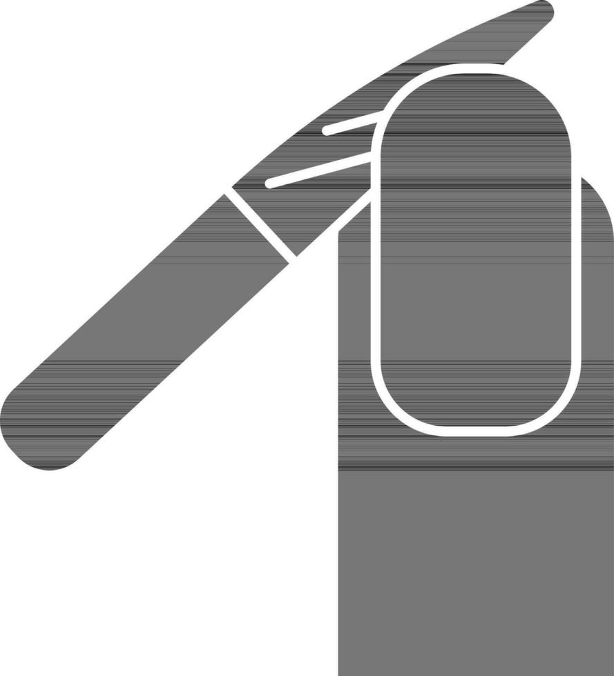 glifo estilo uña presentación icono o símbolo. vector