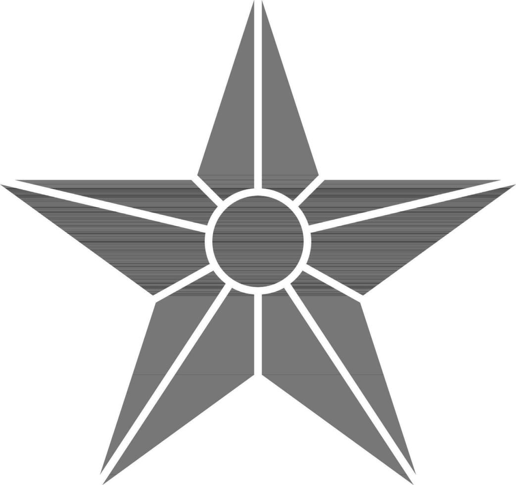 Star Icon In black and white Color. vector