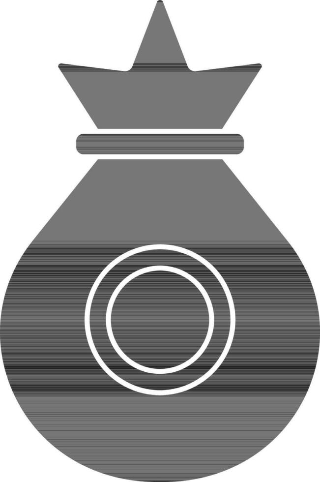 Illustration Of Money Bag Icon In Glyph Style. vector