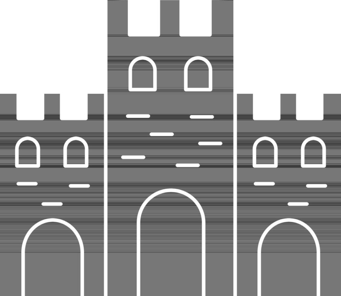 Glyph Style Castle Icon Or Symbol. vector