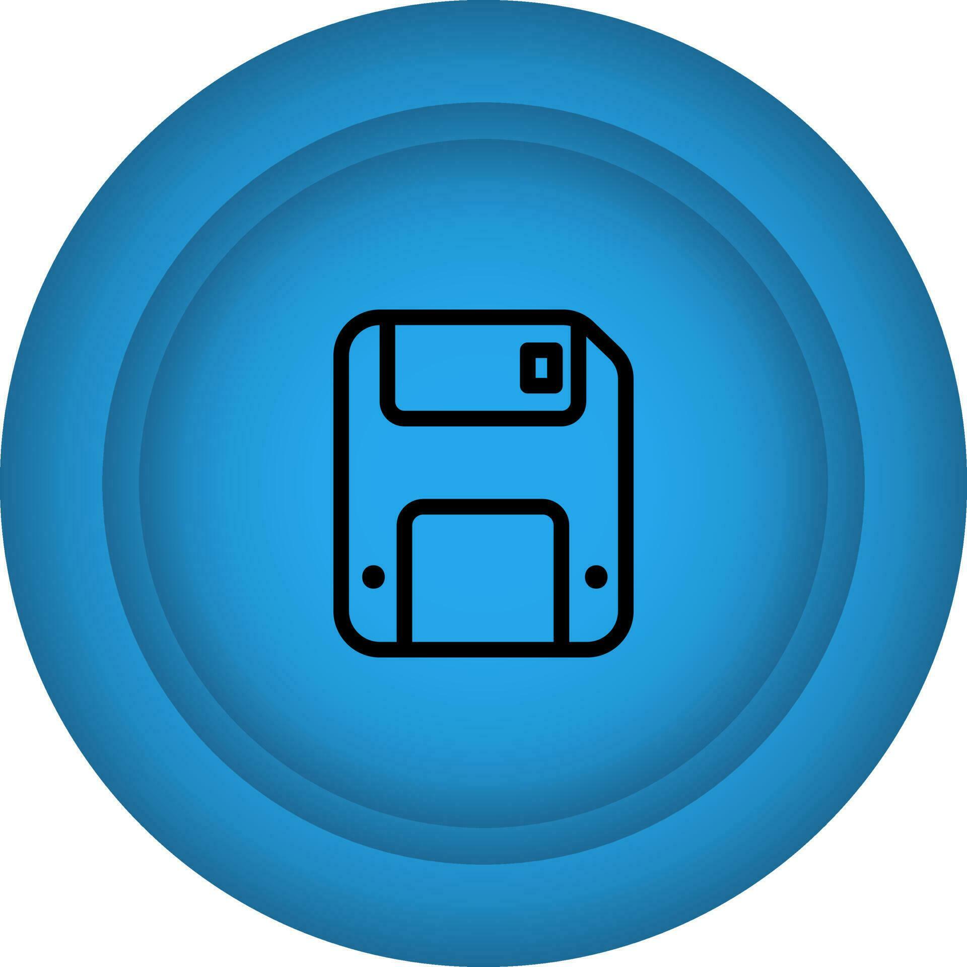 Save Floppy Disc Button Blue Icon. 24470781 Vector Art at Vecteezy