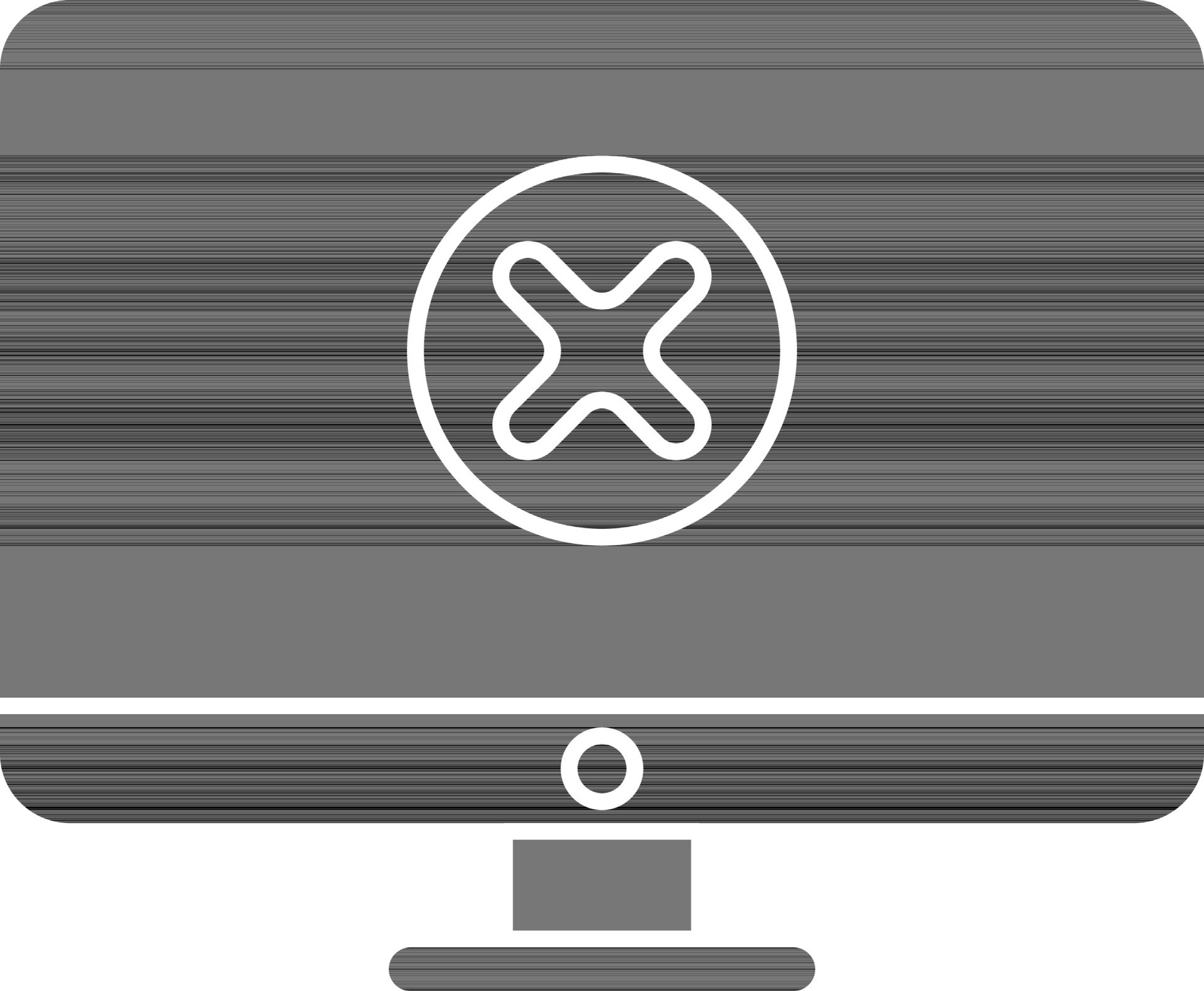 Cross Symbol In Screen Icon In Glyph Style 24470808 Vector Art At Vecteezy