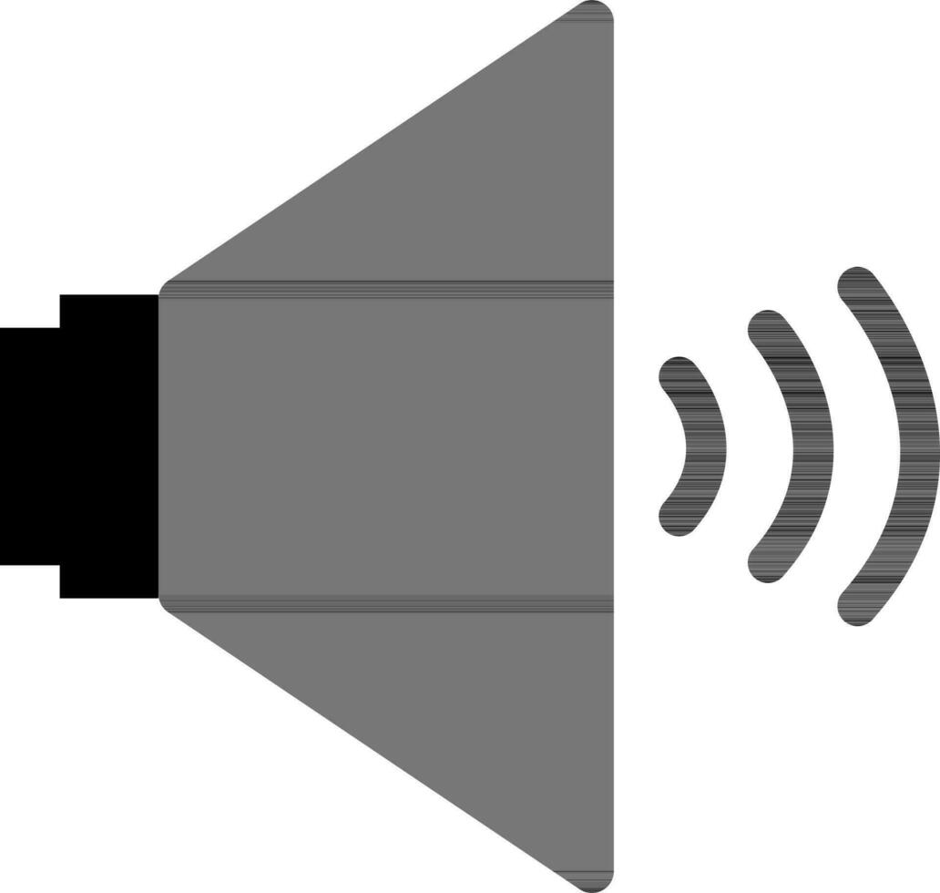 Volume or speaker icon in black color. vector
