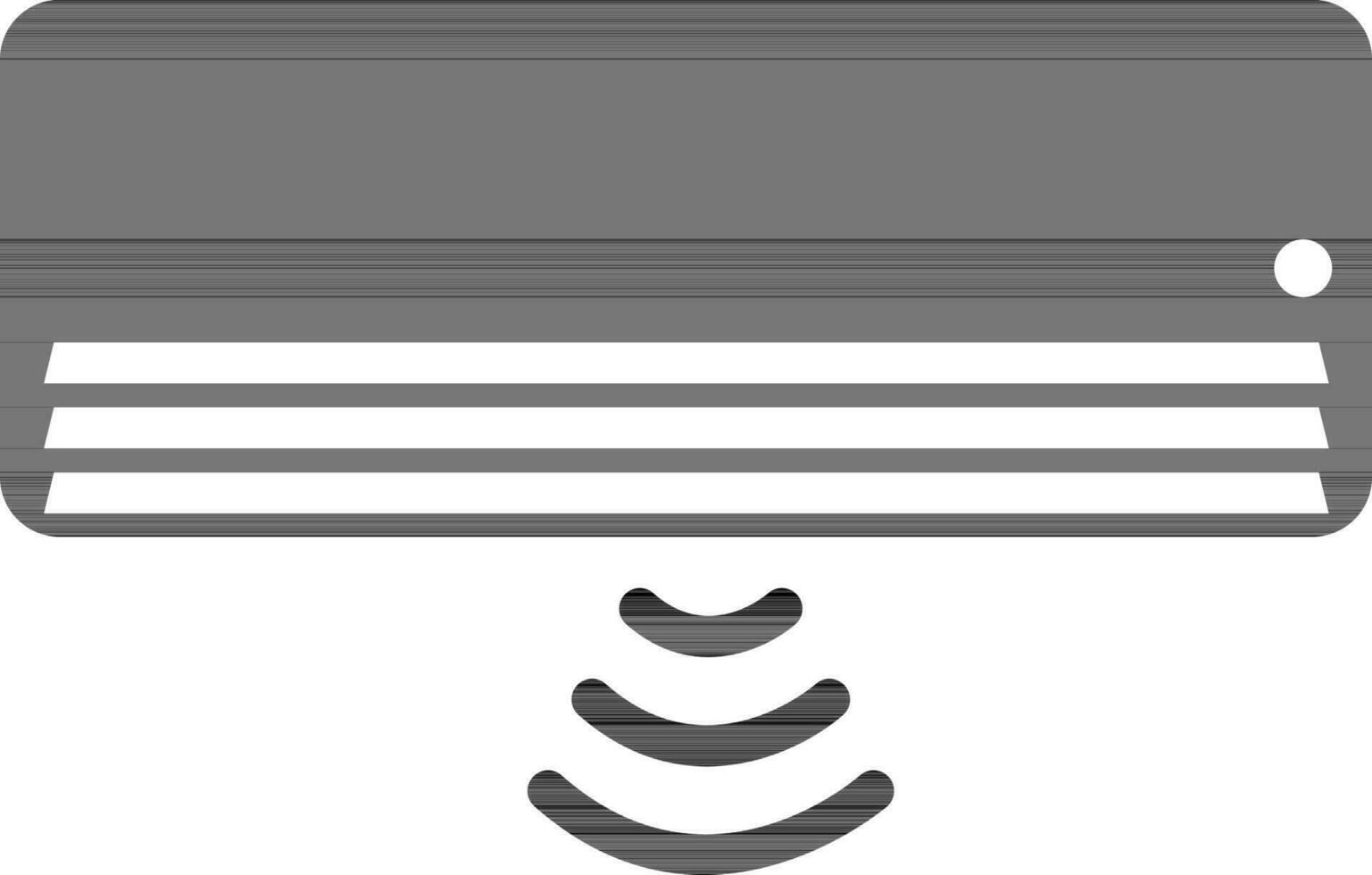 Vector illustration of air condition with wifi sign. Glyph icon or symbol.