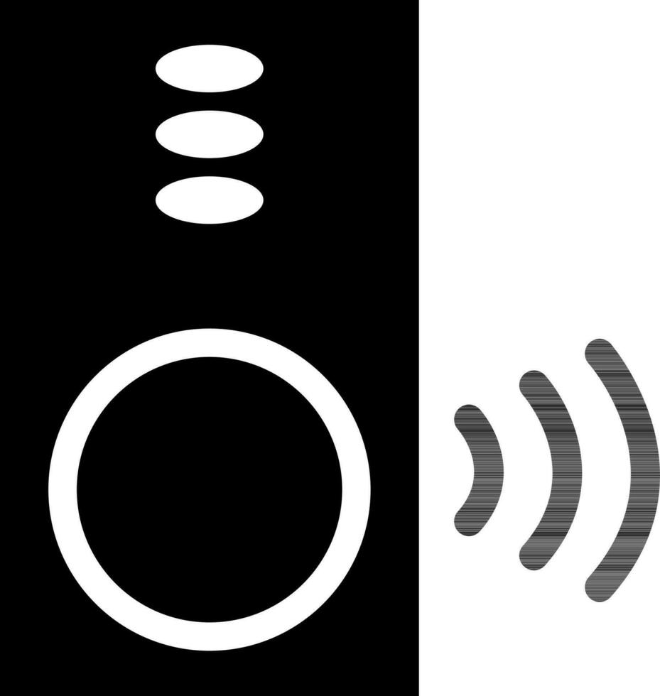 inalámbrico woofer icono o símbolo en plano estilo. vector