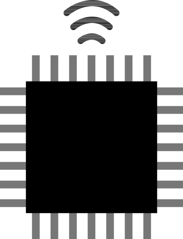 NFC Near field communication chip icon or symbol. vector