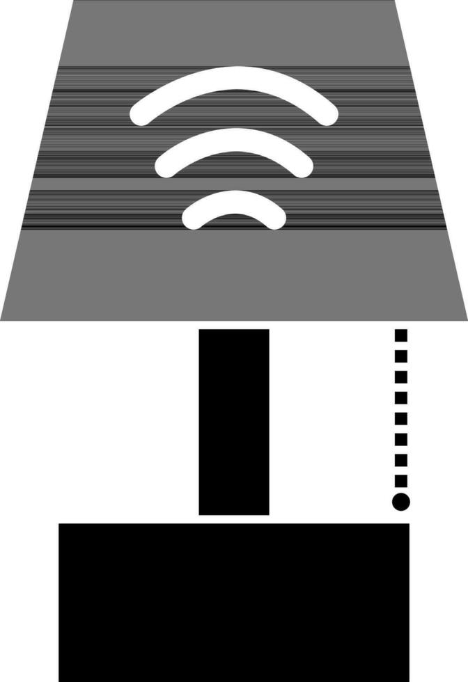 Wireless table lamp icon or symbol in flat style. vector