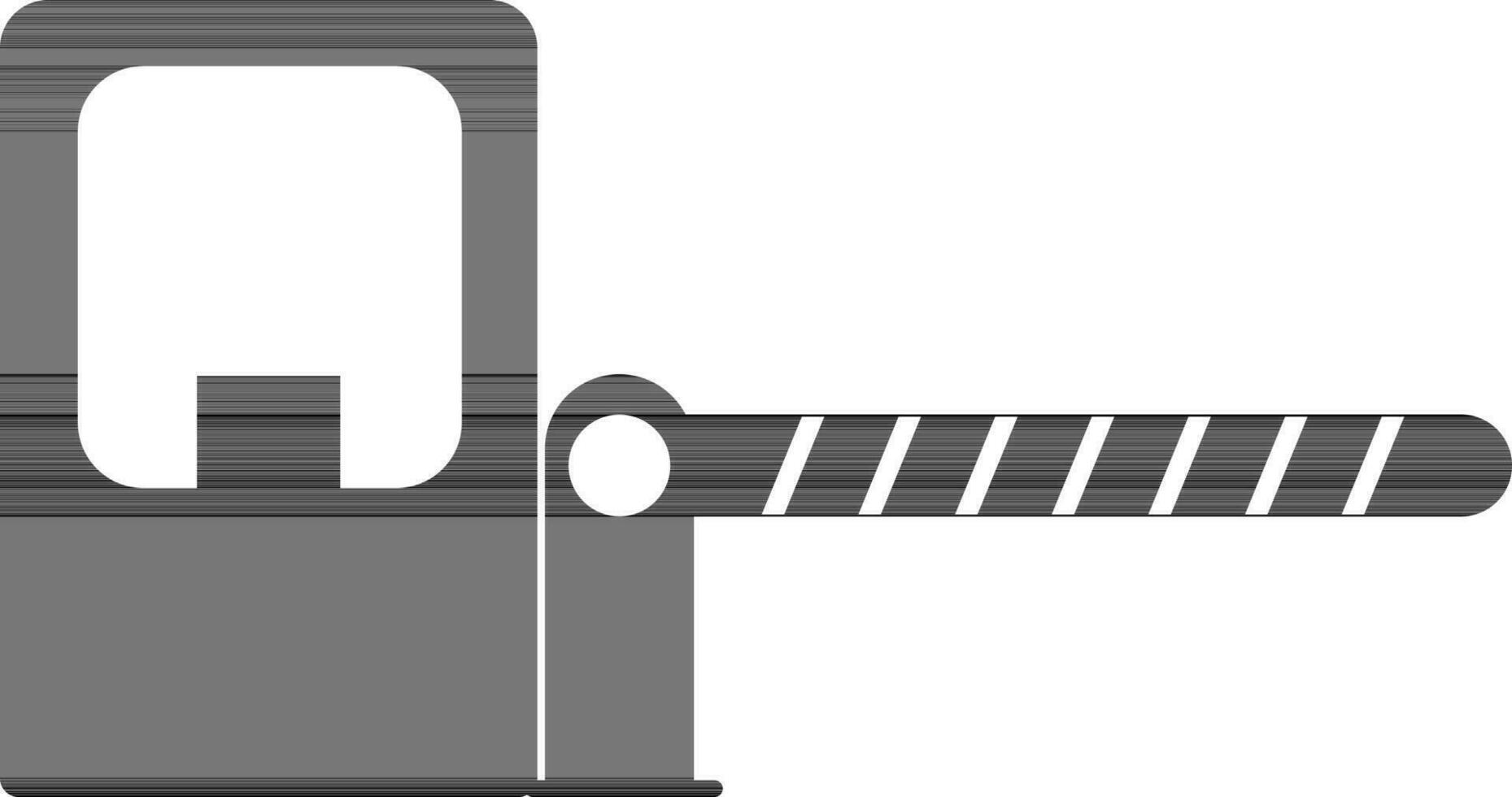 Traffic barrier glyph icon. vector