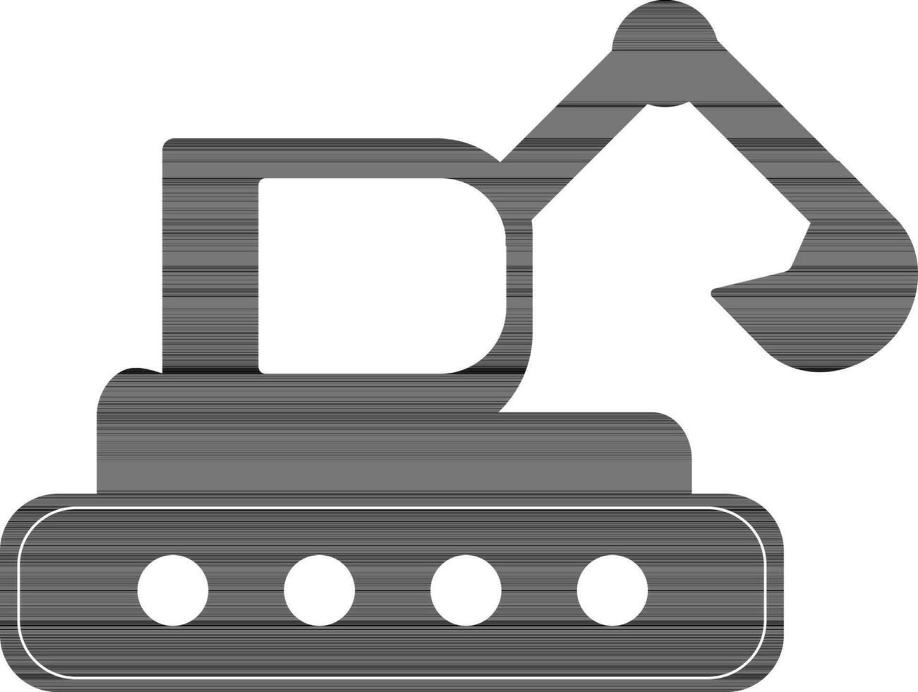 Crawler crane glyph icon. vector