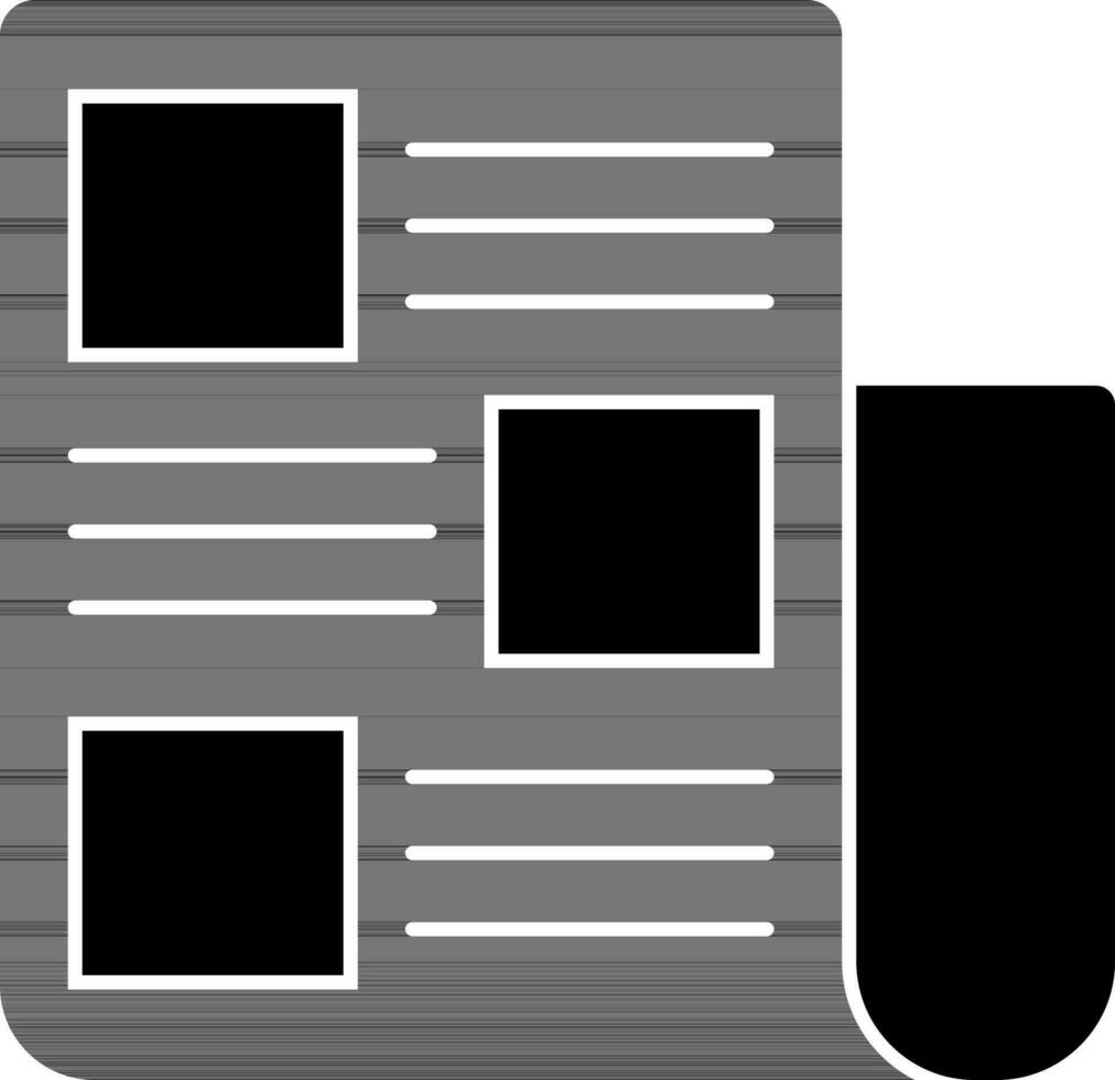 Isolated illustration of news paper icon. vector
