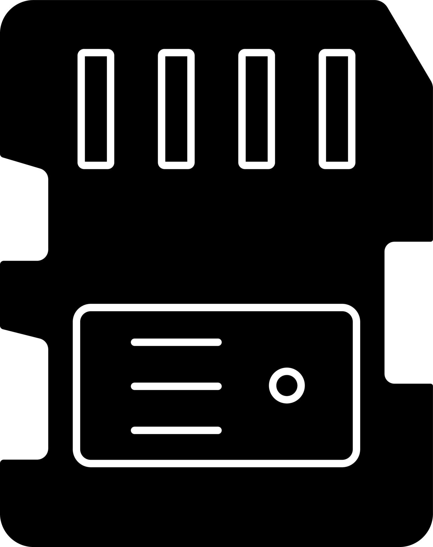 Vector sign or symbol of memory card. 24471025 Vector Art at Vecteezy