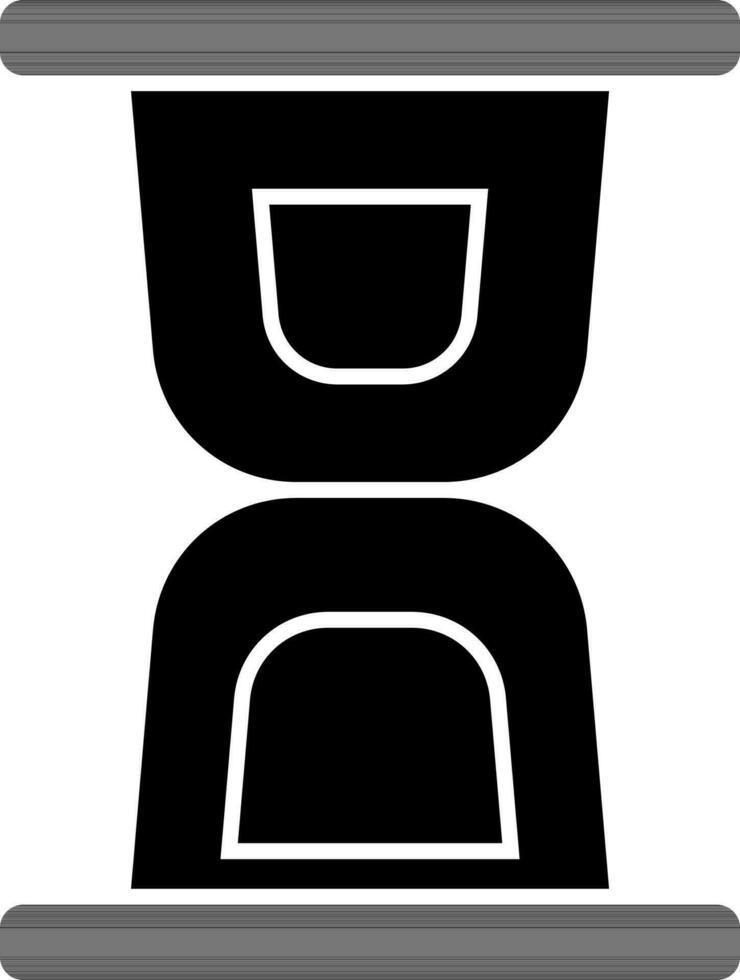 Hourglass icon in flat style. vector