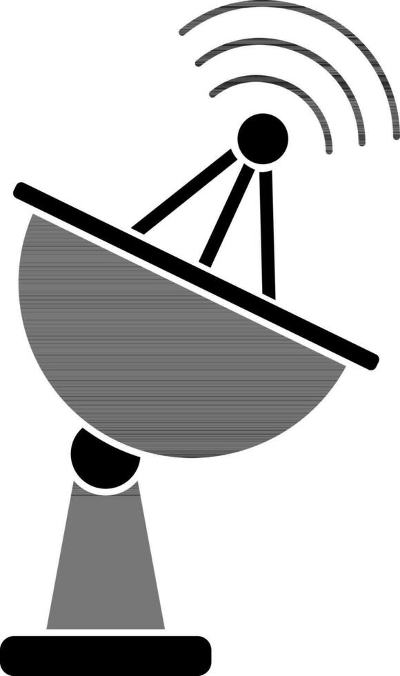 Brodcast or satellite glyph icon. vector