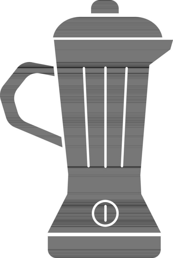 Blender icon or symbol in black and white color. vector
