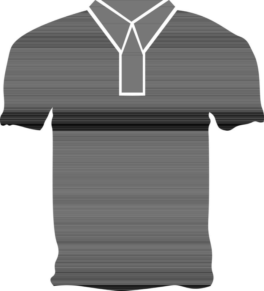 camiseta o camisa icono en negro y blanco color. vector