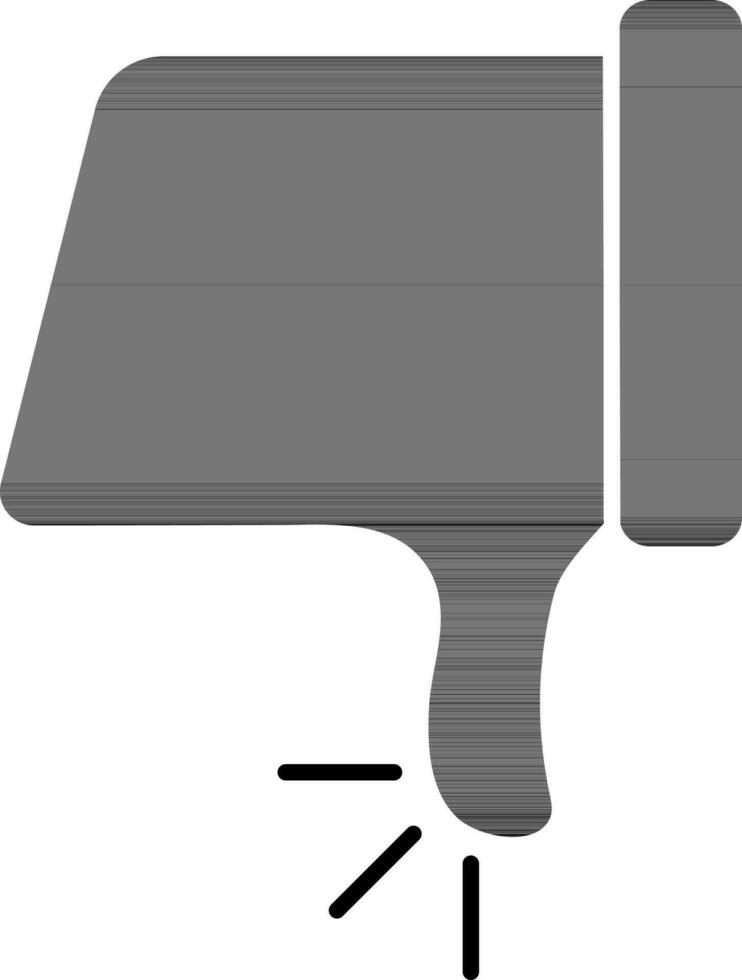 black and white dislike or thumb down icon. vector