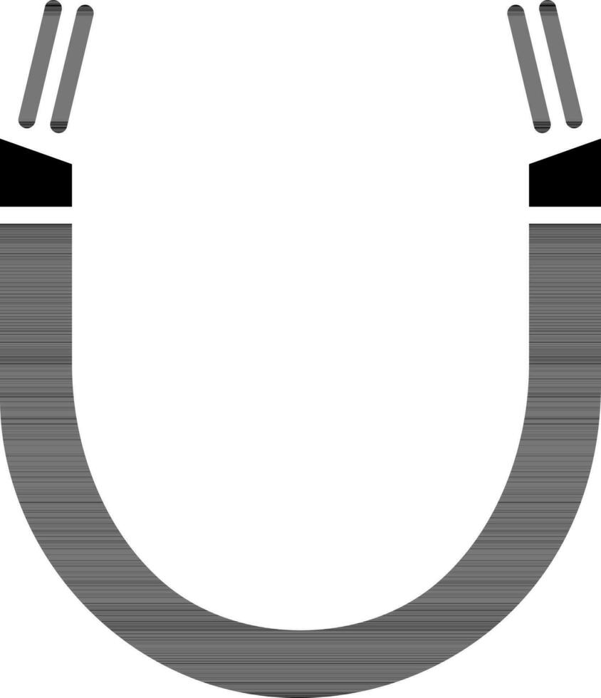 Illustration of magnet glyph icon. vector