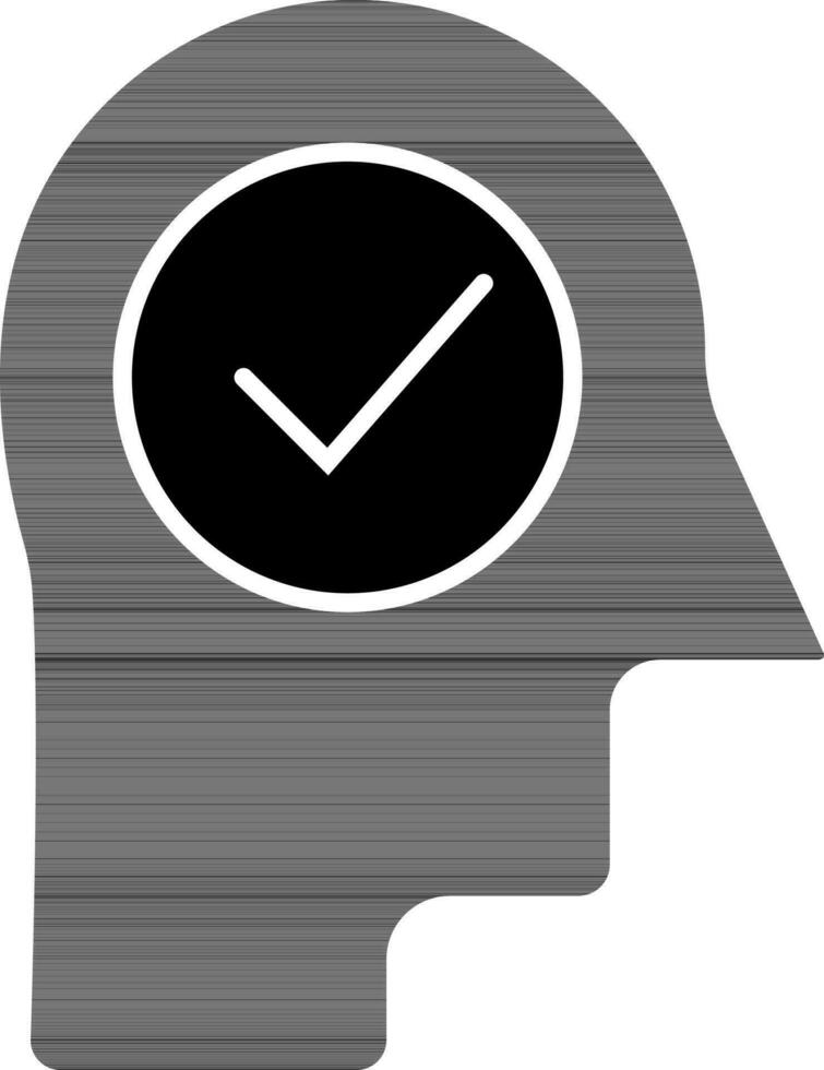 Decision making or approved icon. vector