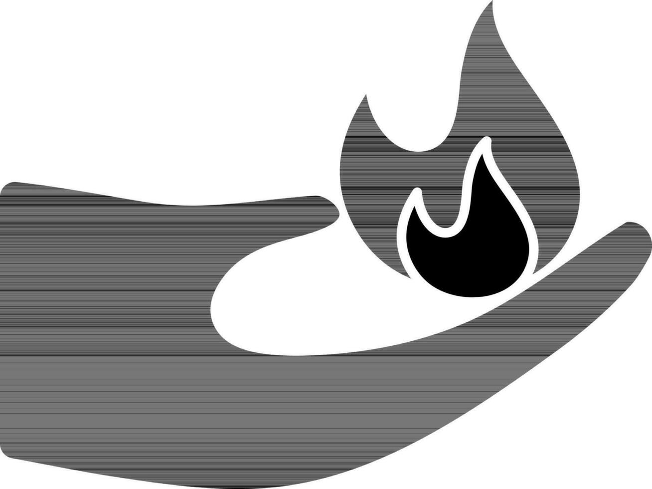 fuego magia icono en plano estilo. vector