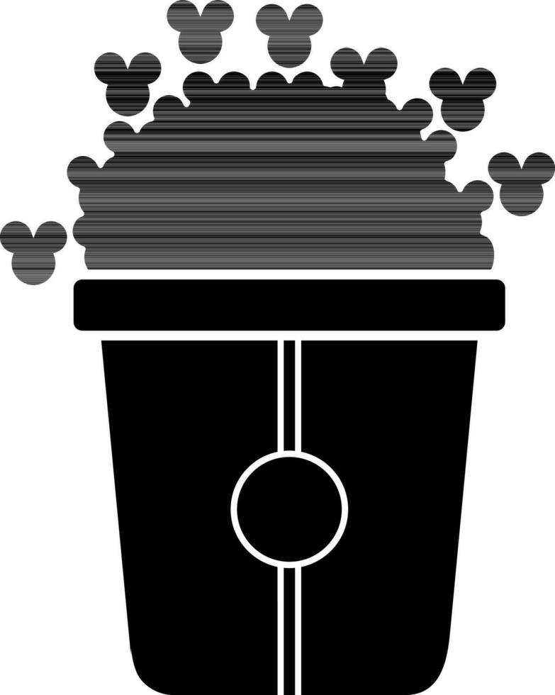 Illustration of popcorn icon or symbol. vector