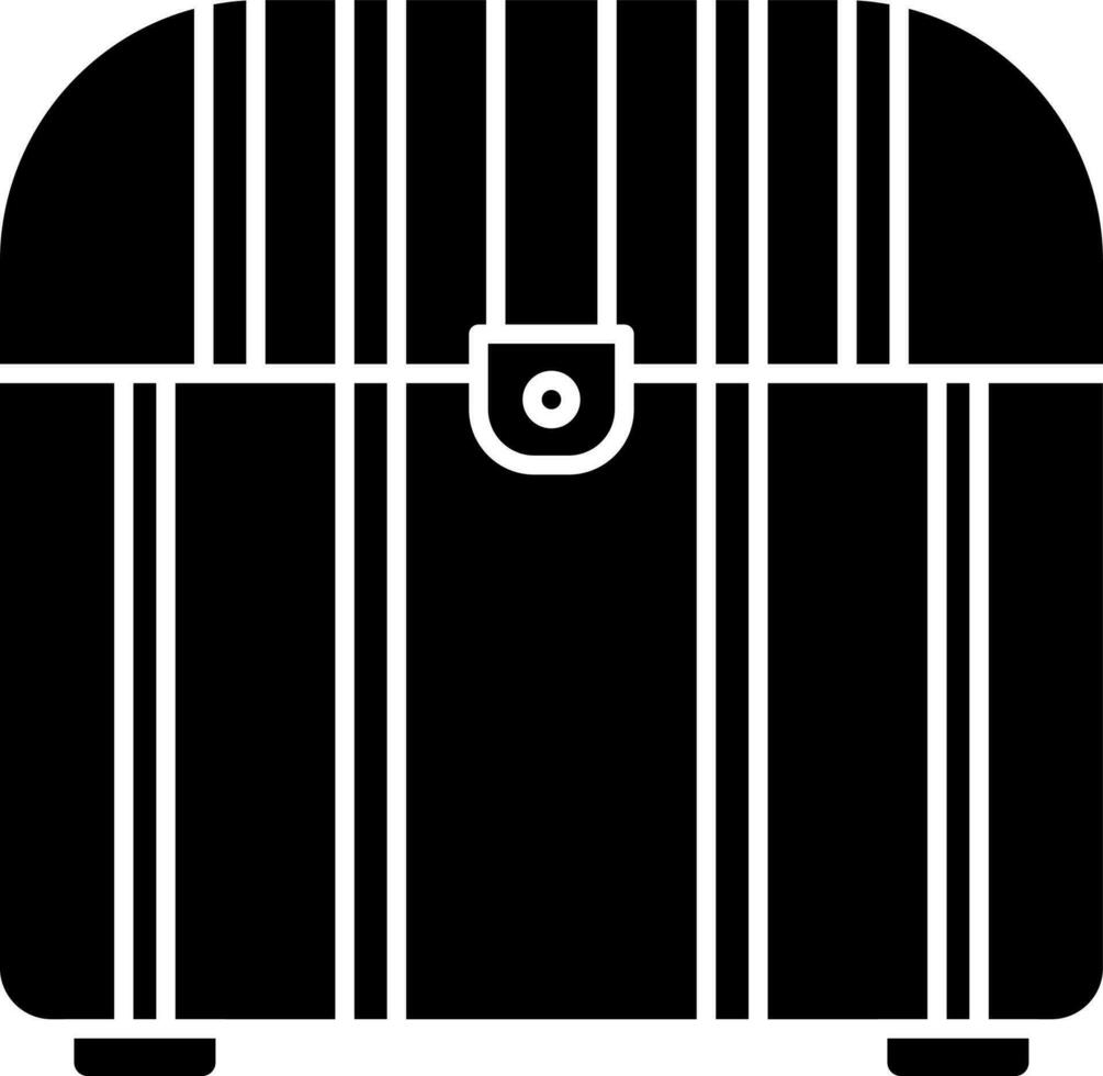 Locked chest icon in flat style. vector