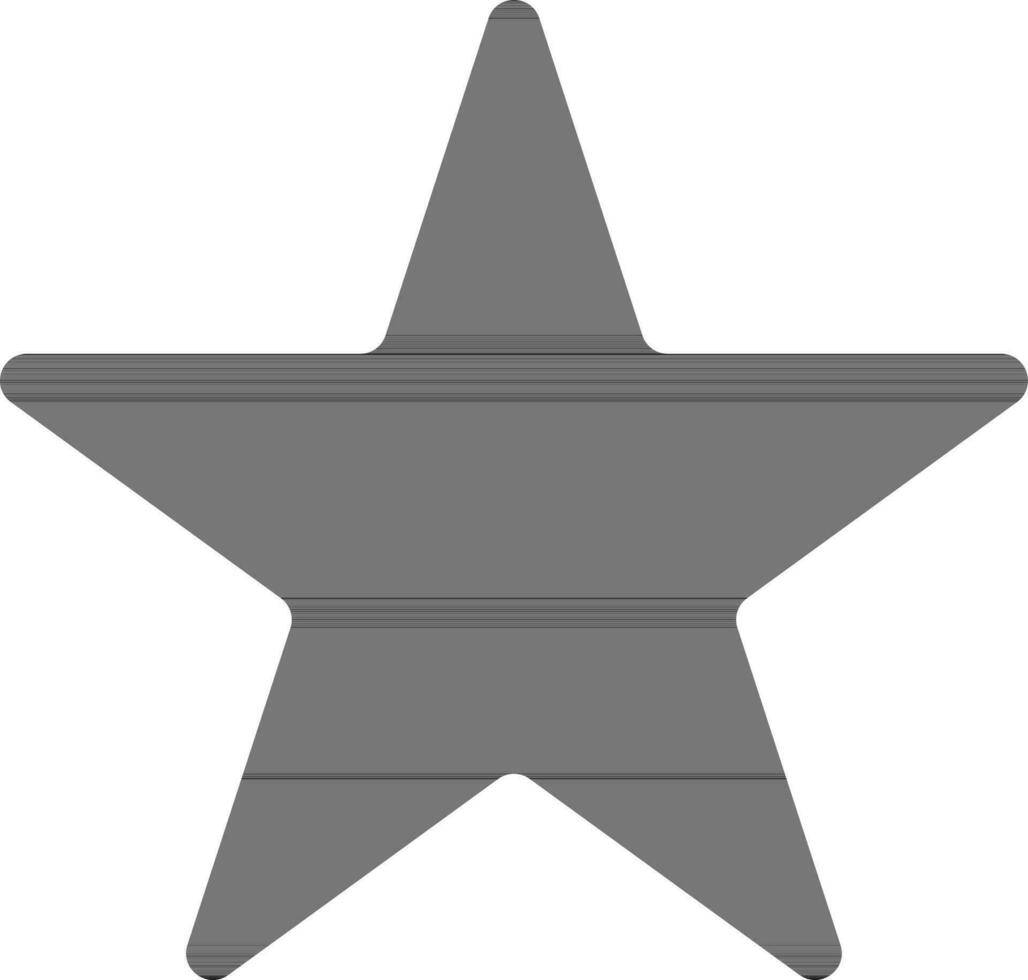 Flat style star icon in black color. vector