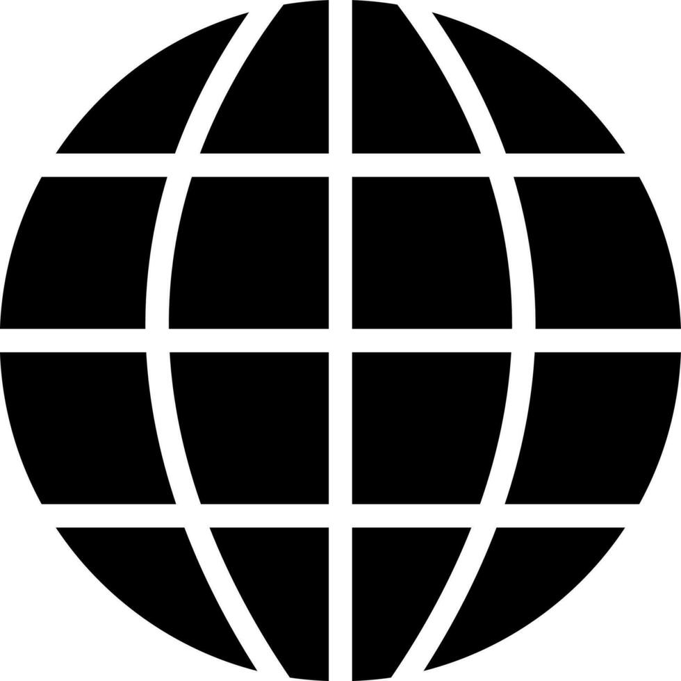 negro y blanco ilustración de en todo el mundo icono. vector