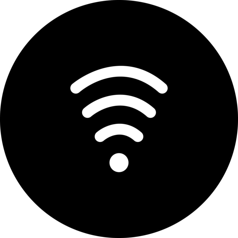 negro y blanco ilustración de Wifi icono. vector
