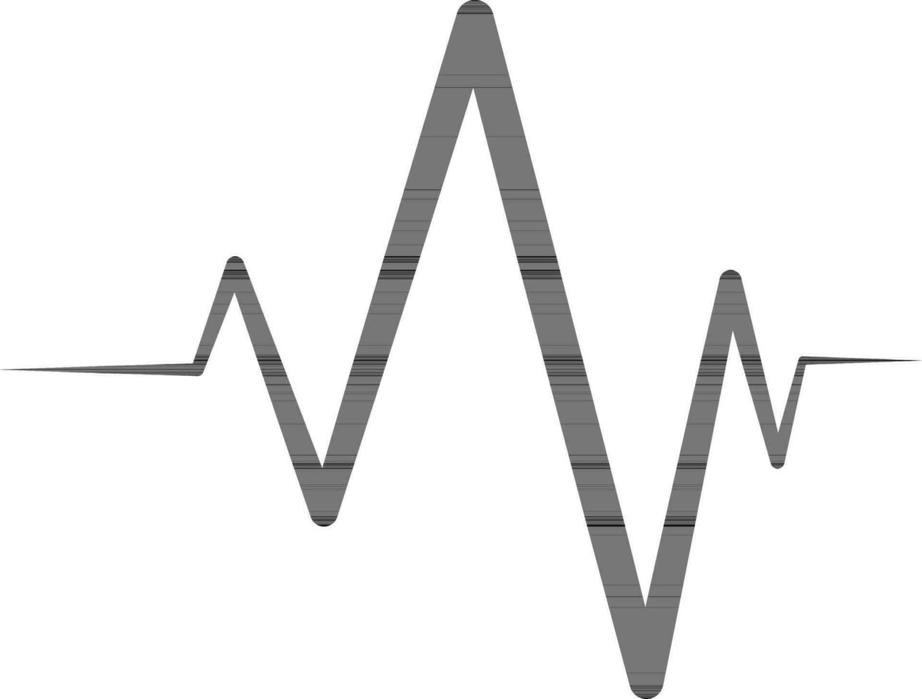 Heart beating icon in black color. vector
