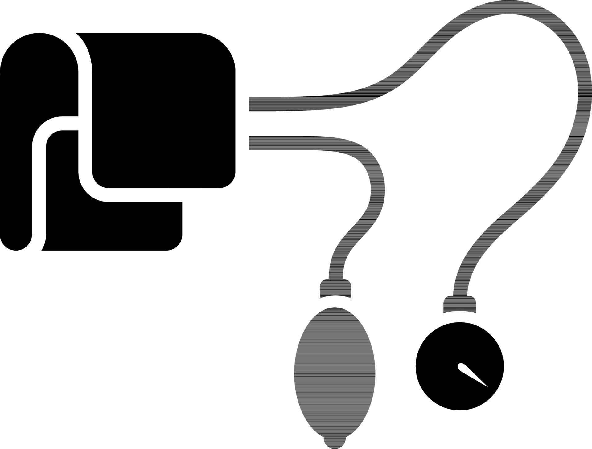 Blood pressure machine icon in black and white color. 24471293 Vector