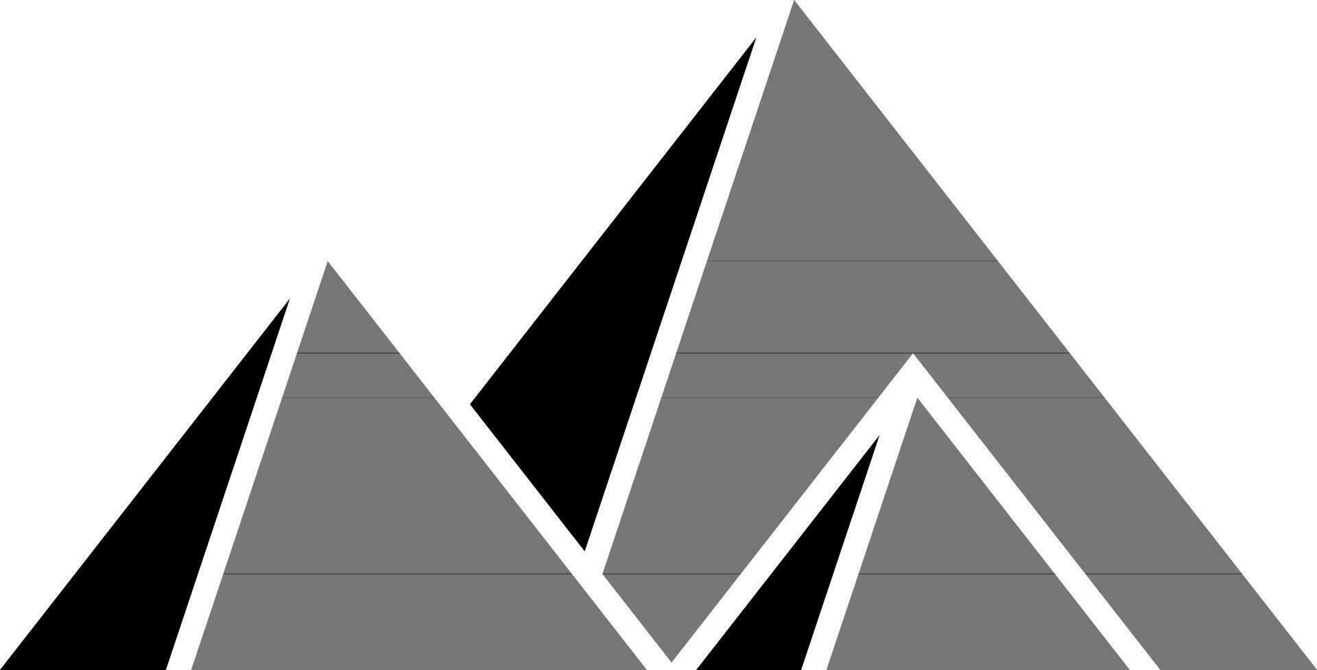 Vector illustration of pyramids icon.