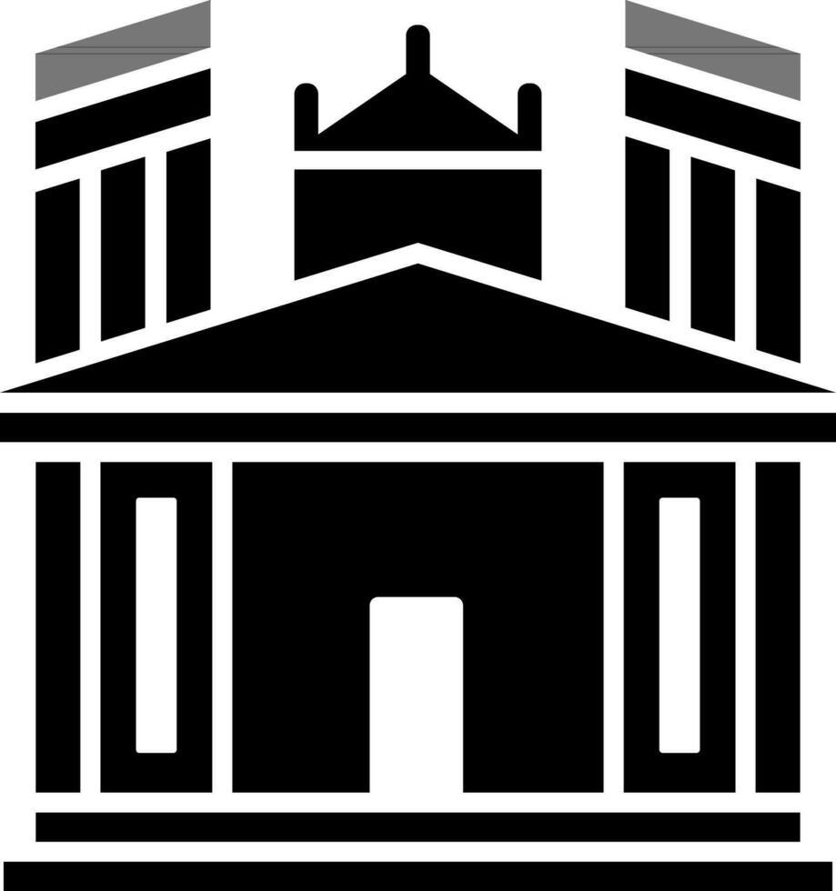 black and white petra icon in flat style. vector