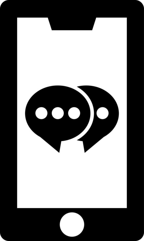 Online chatting from smartphone icon. vector