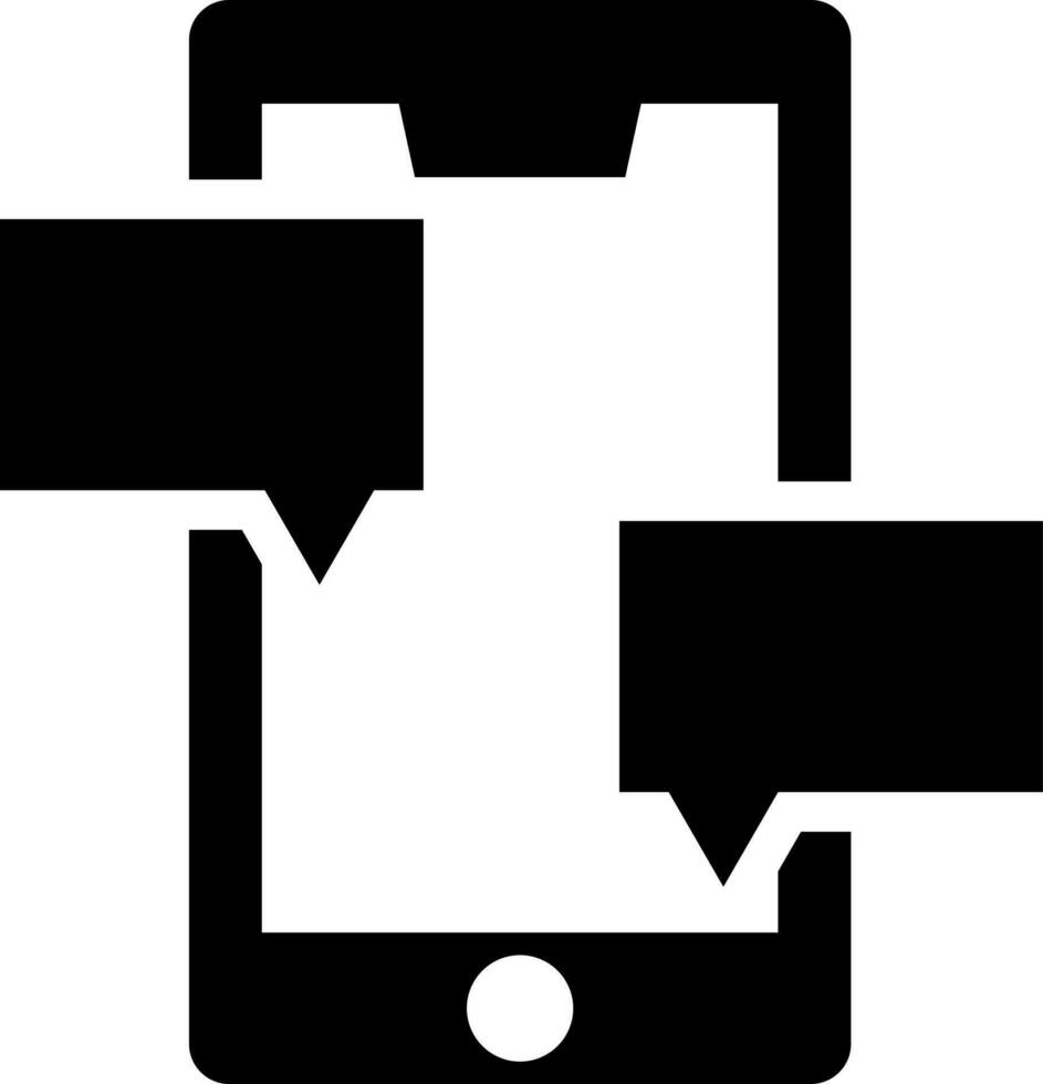 Online chatting from smartphone icon. vector