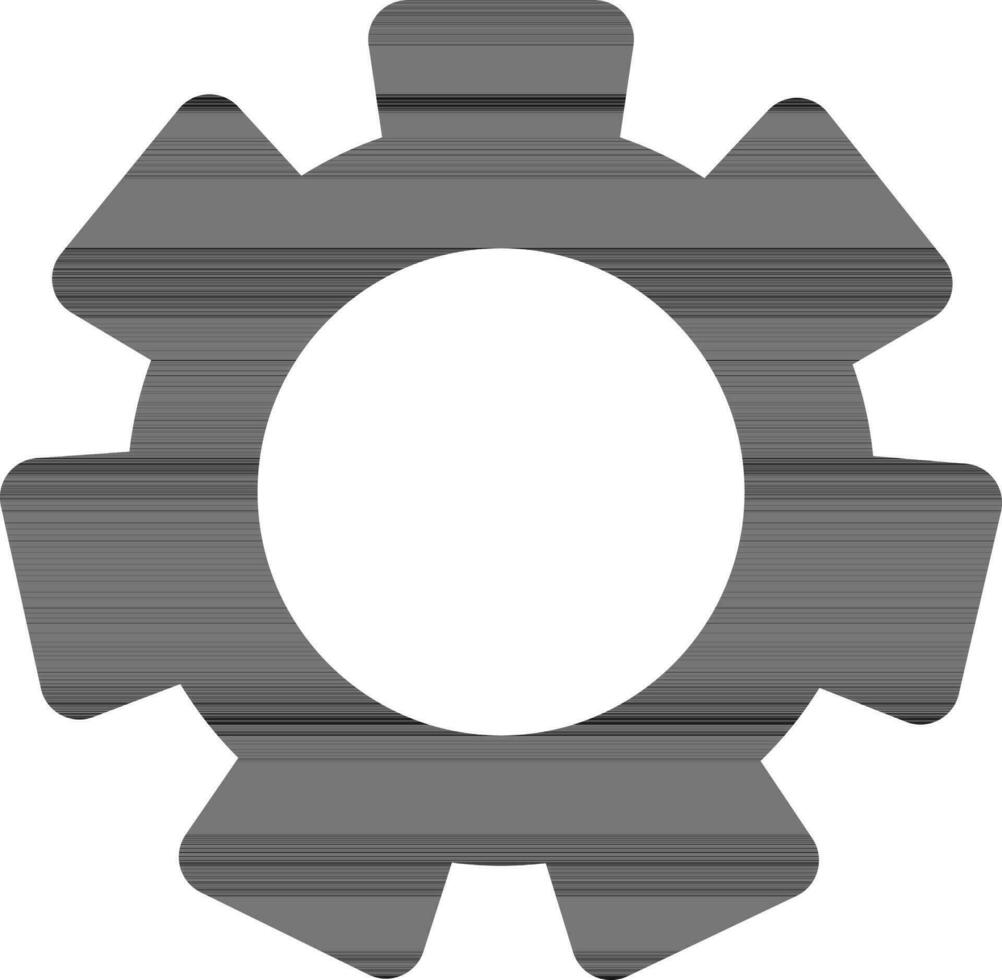 Cogwheel or setting glyph icon or symbol. vector