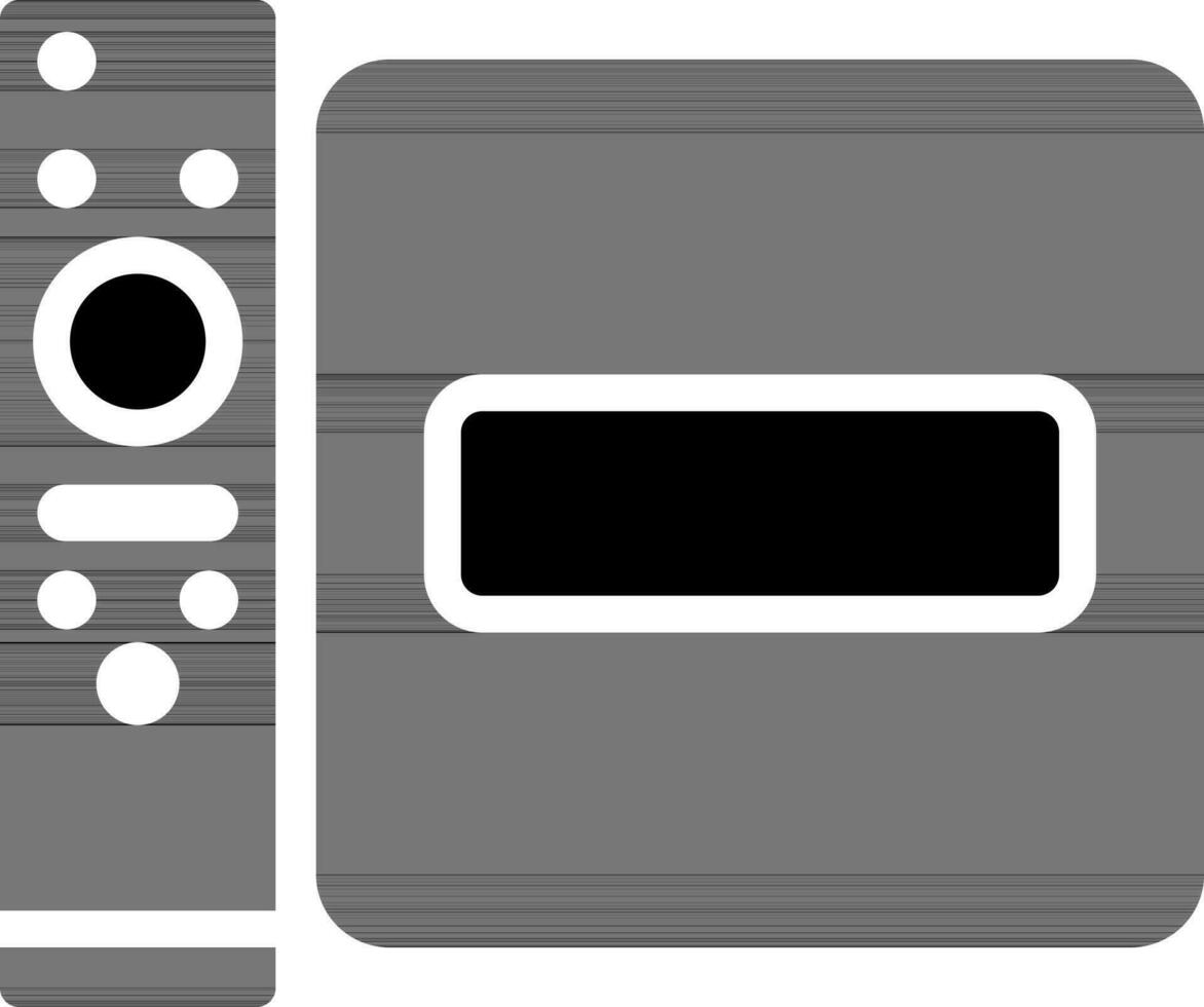 TV box with remote icon. vector