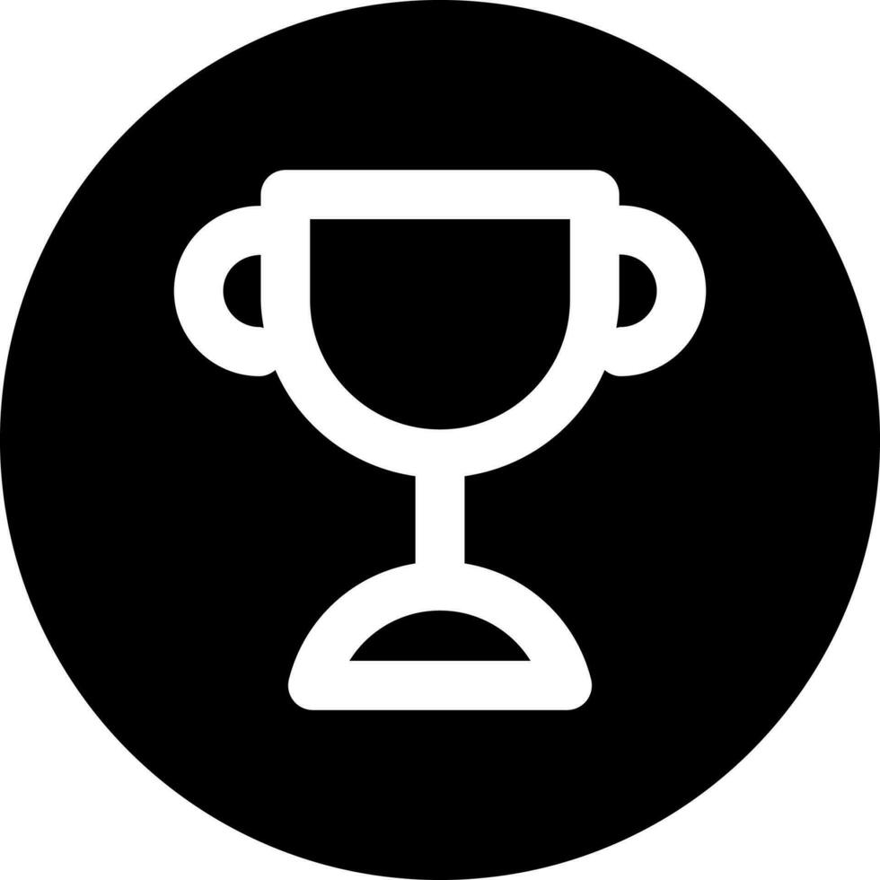 Trophy cup icon in flat style. vector