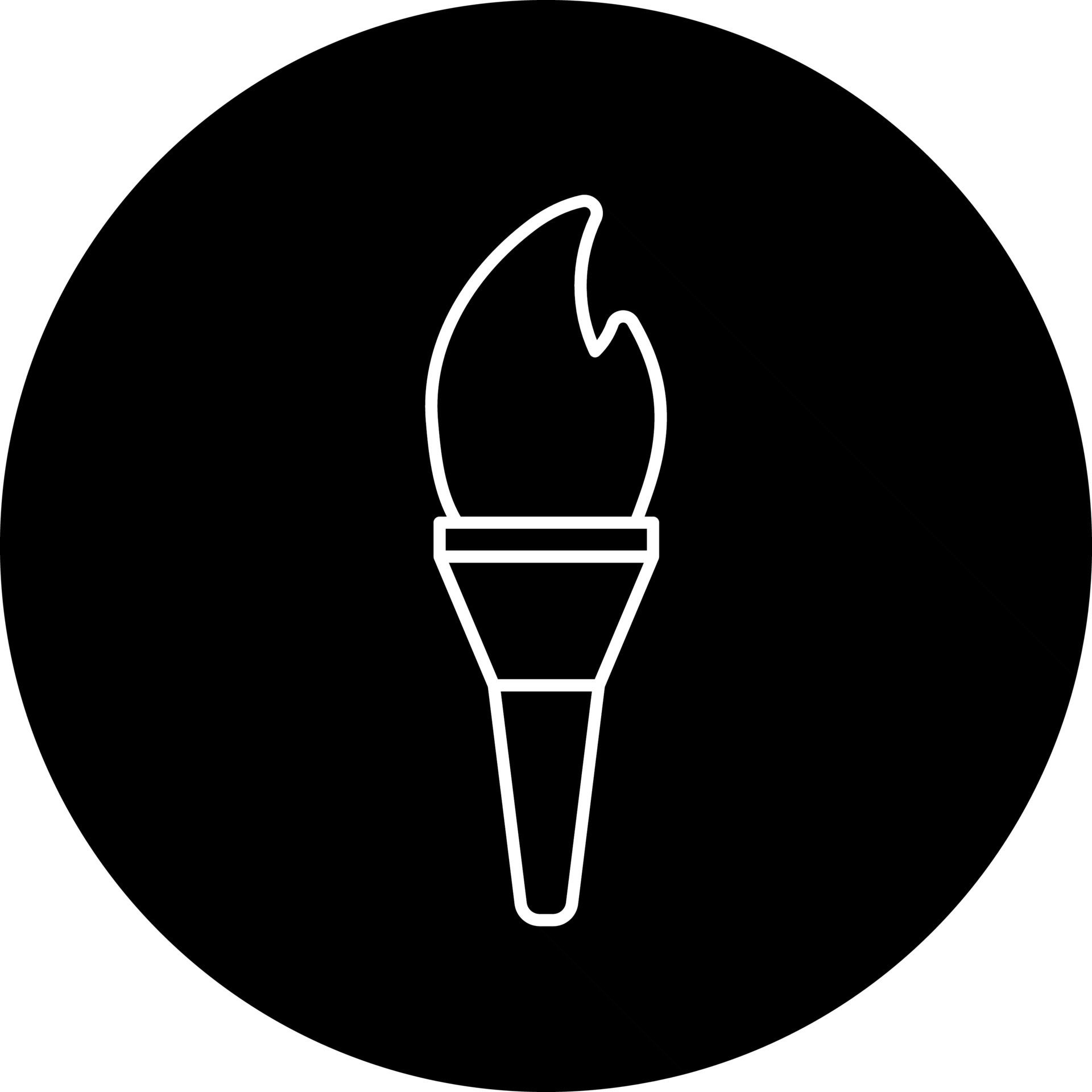 Torch Flame Icon In black and white Color. 24471451 Vector Art at Vecteezy