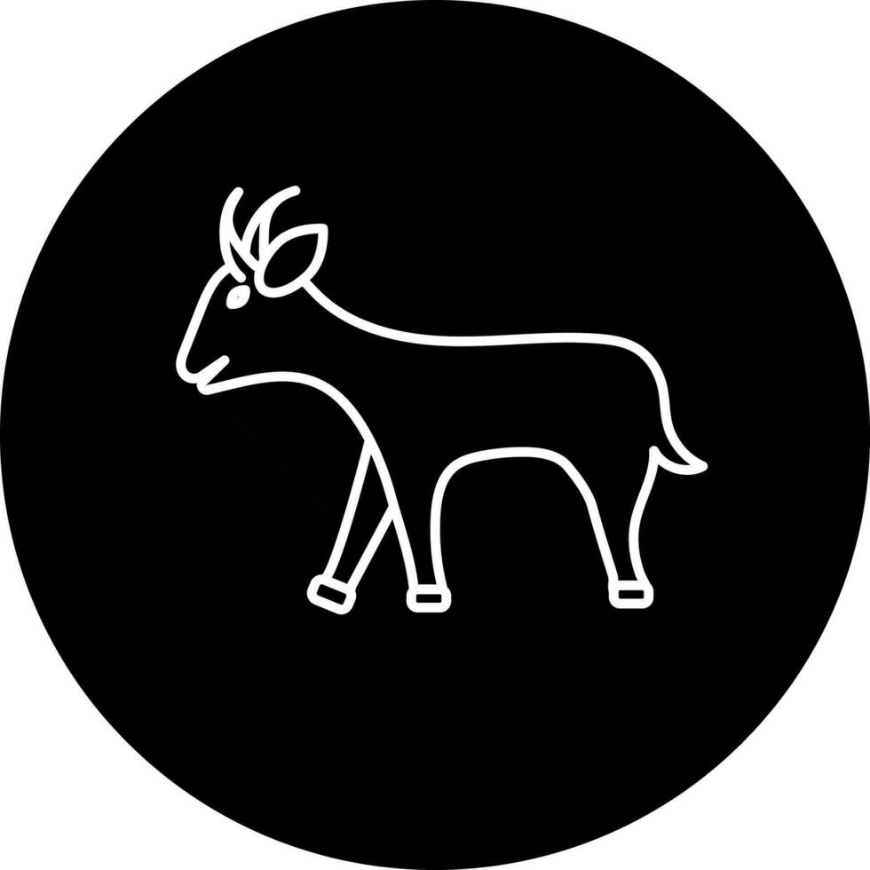 Goat Icon In black and white Color. vector