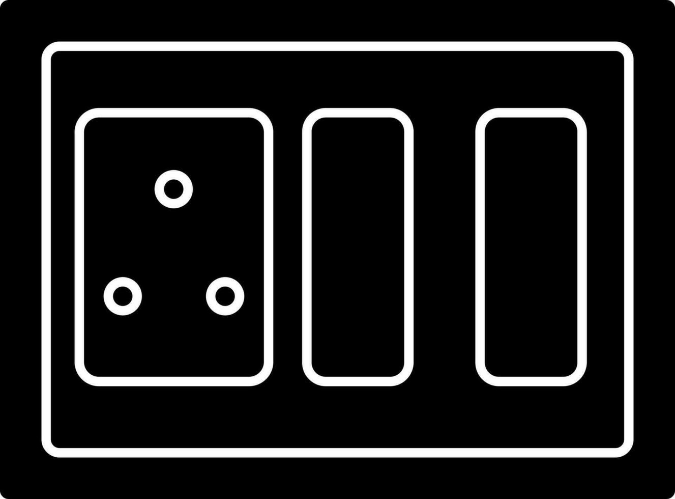 Switchboard Icon In black and white Color. vector