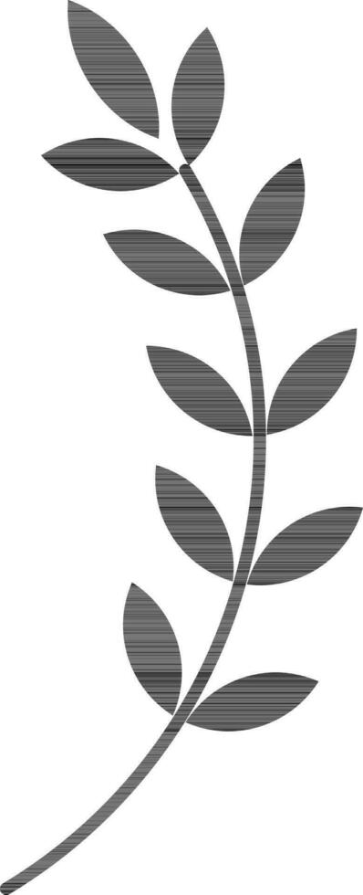 Illustration Of Wheat Ear Icon In black and white Color. vector