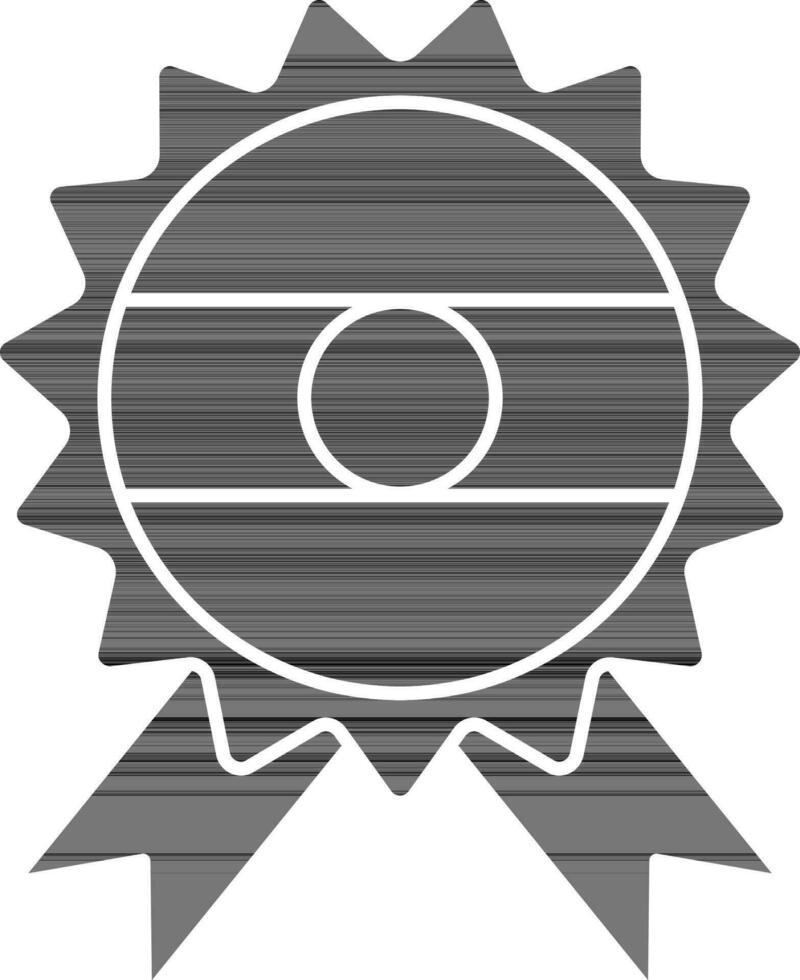 Badge Icon In black and white Color. vector