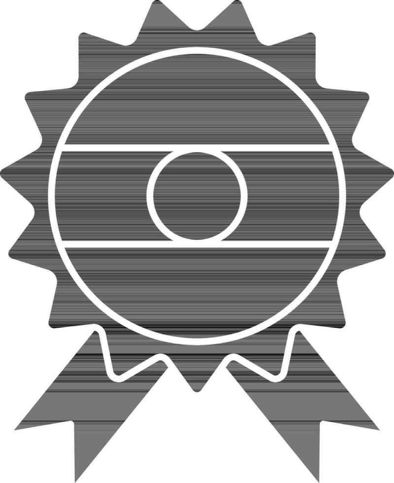 Badge Icon In black and white Color. vector